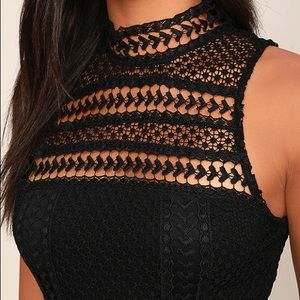 Lulus Name Of Love Black Lace Dress